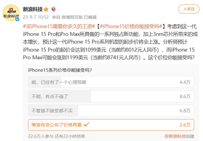一夜蒸发千亿元！iPhone 15卖不动了？网友：内存比黄金还贵