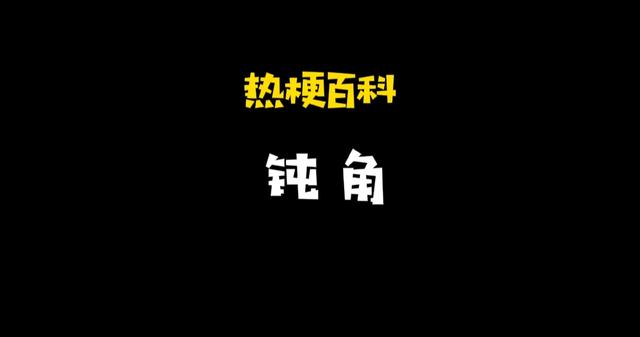 钝角是啥梗啊（热梗百科钝角）_https://www.gysqd.com_新闻资讯_第1张